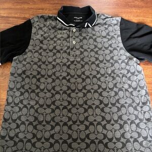 Coach Black and Gray Collared Shirt